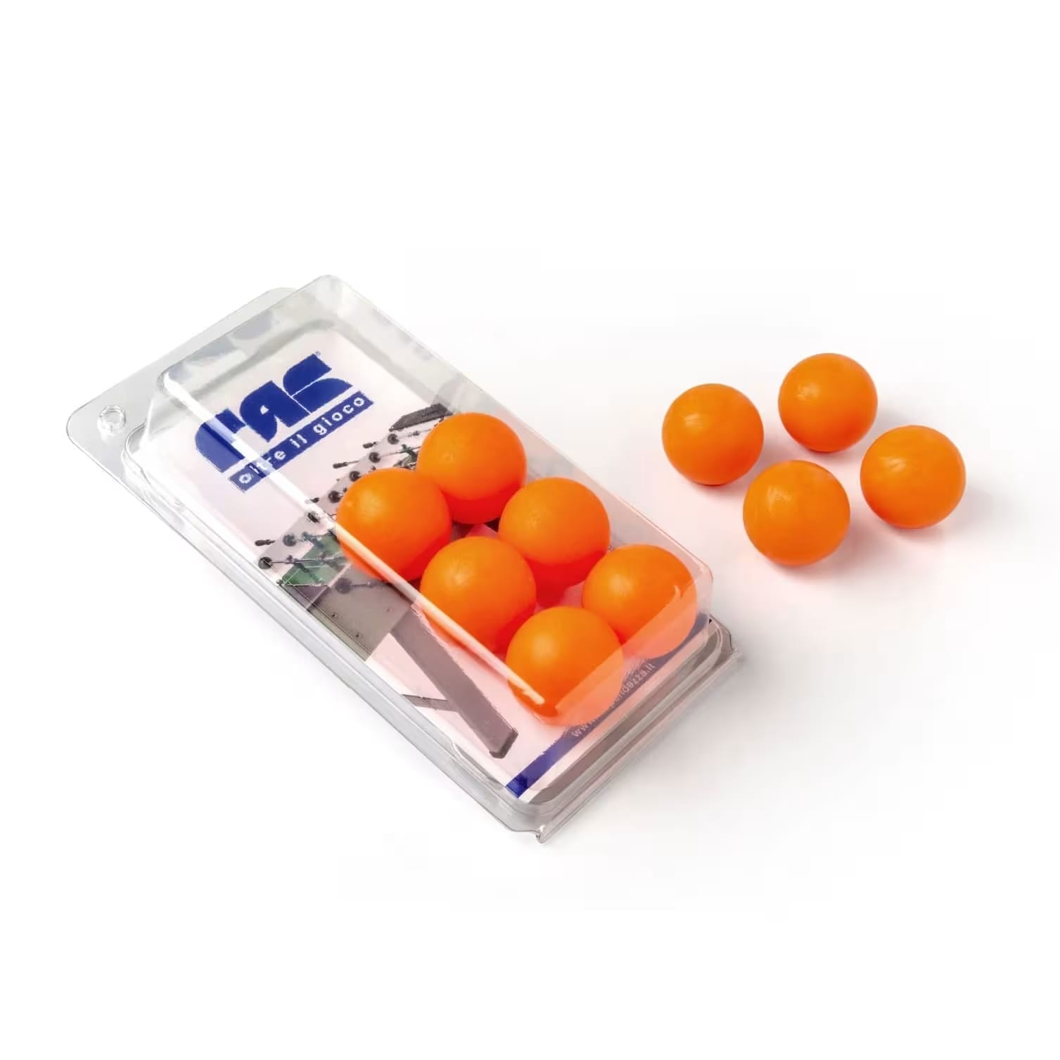 FAS Blister Coloured Football Balls, Orange, 10 Pcs
