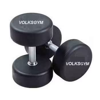 Volksgym Round Rubber Dumbbells Pair