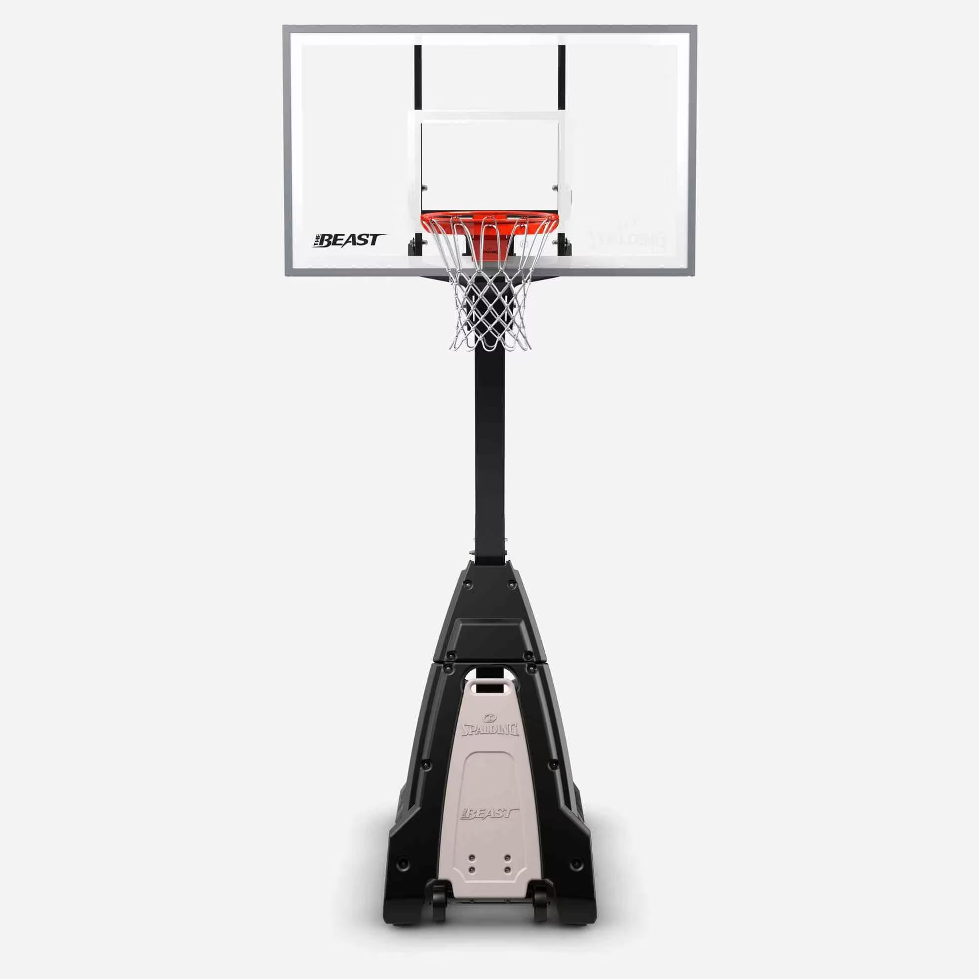 Spalding Beast Jr. Portable Basketball Hoop, 54 Inch Glass (Pack-02)