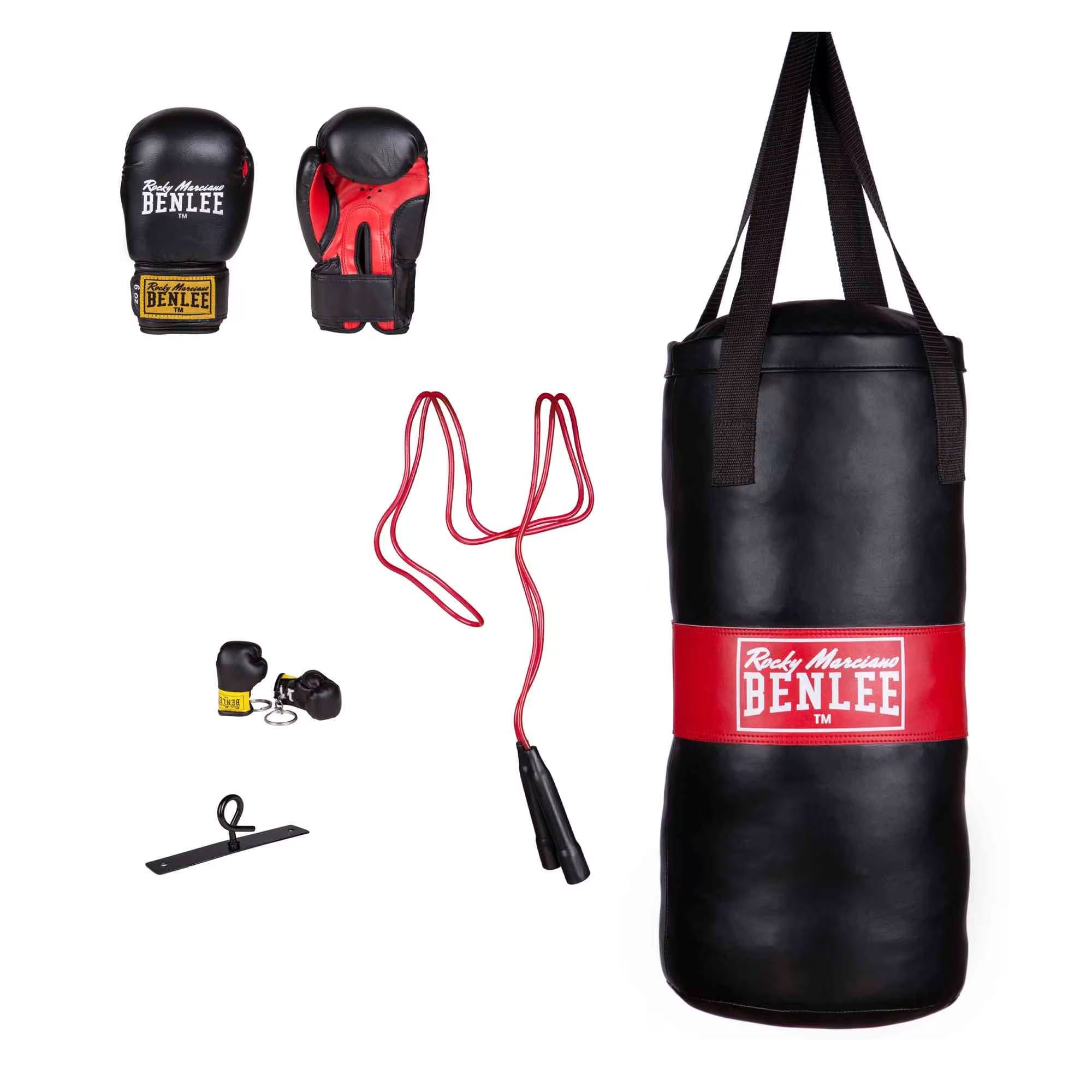 Benlee Punchy Boxing Bag and Glove Set, Black, One Size