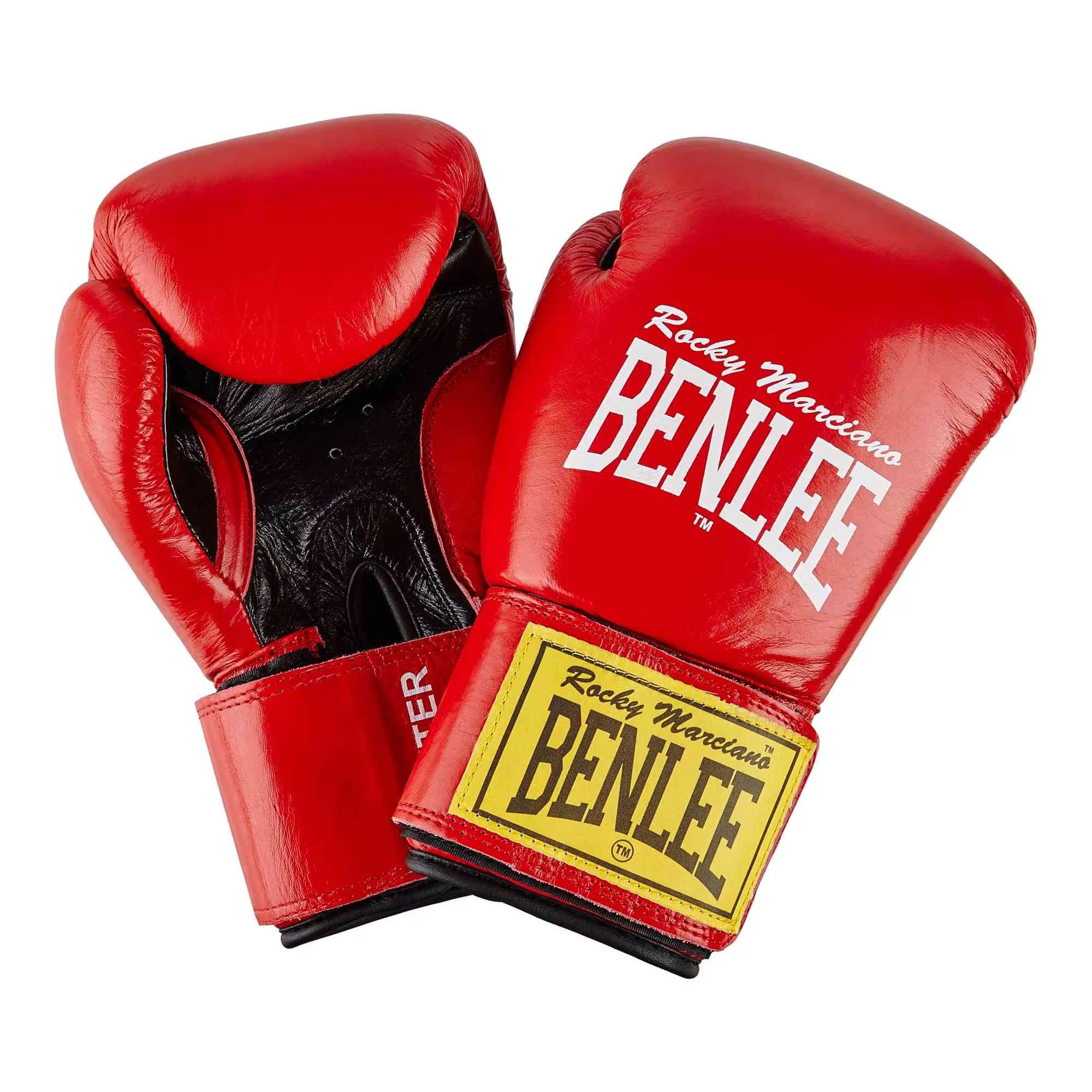 Benlee Fighter Leather Boxing Gloves, Red/Black