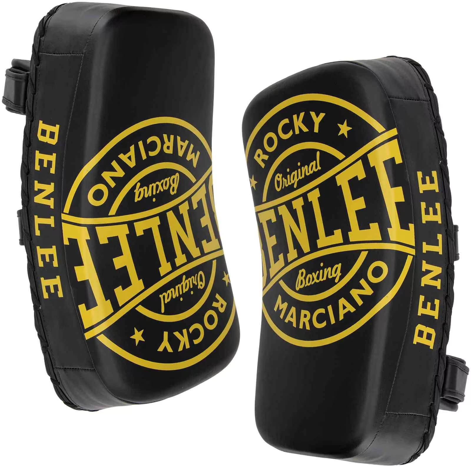 Benlee Bintan Artificial Leather Pao Pad Pair, BlacklYellow