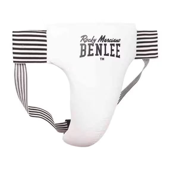 Benlee Leather Groin Guard Men Adam, White/Black