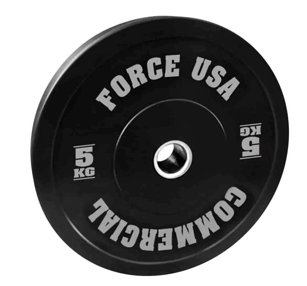 Force USA Pro Grade Coloured Bumper Plates (Sold Individually), 5 Kg