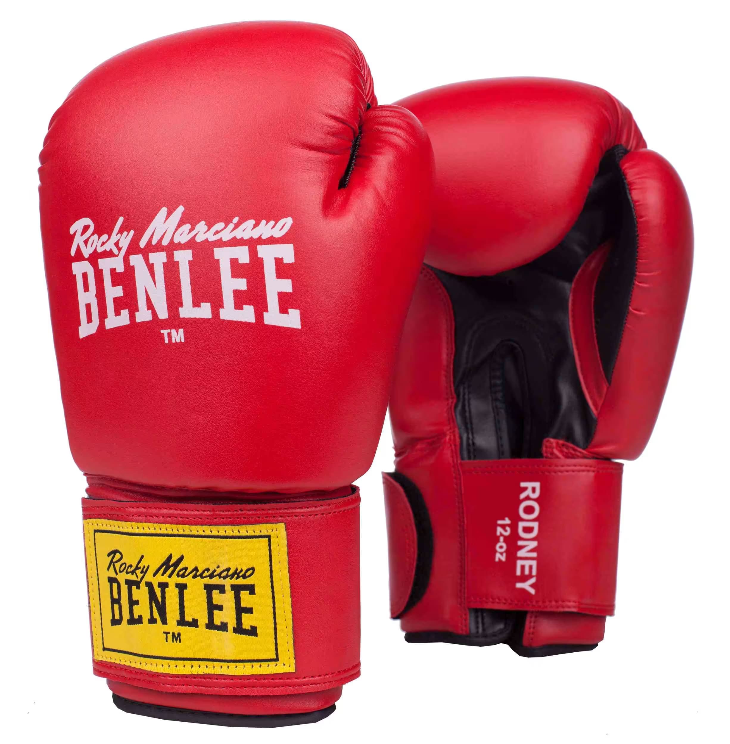 Benlee 10 Oz Rodney Artificial Leather Boxing Gloves, Red
