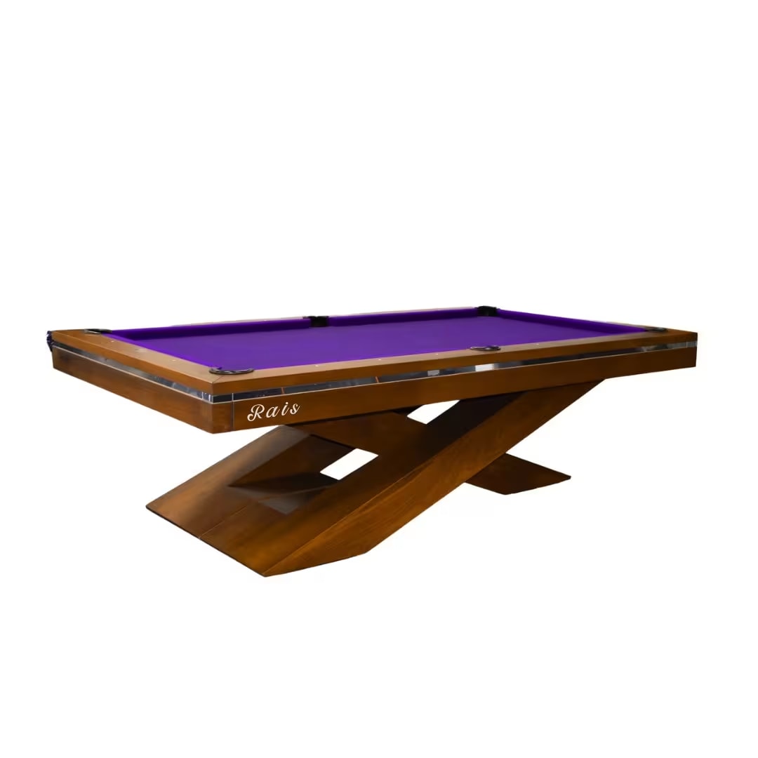 Rais 9ft Solid Oak Wood X Legs Luxury Pool Table/RSA05