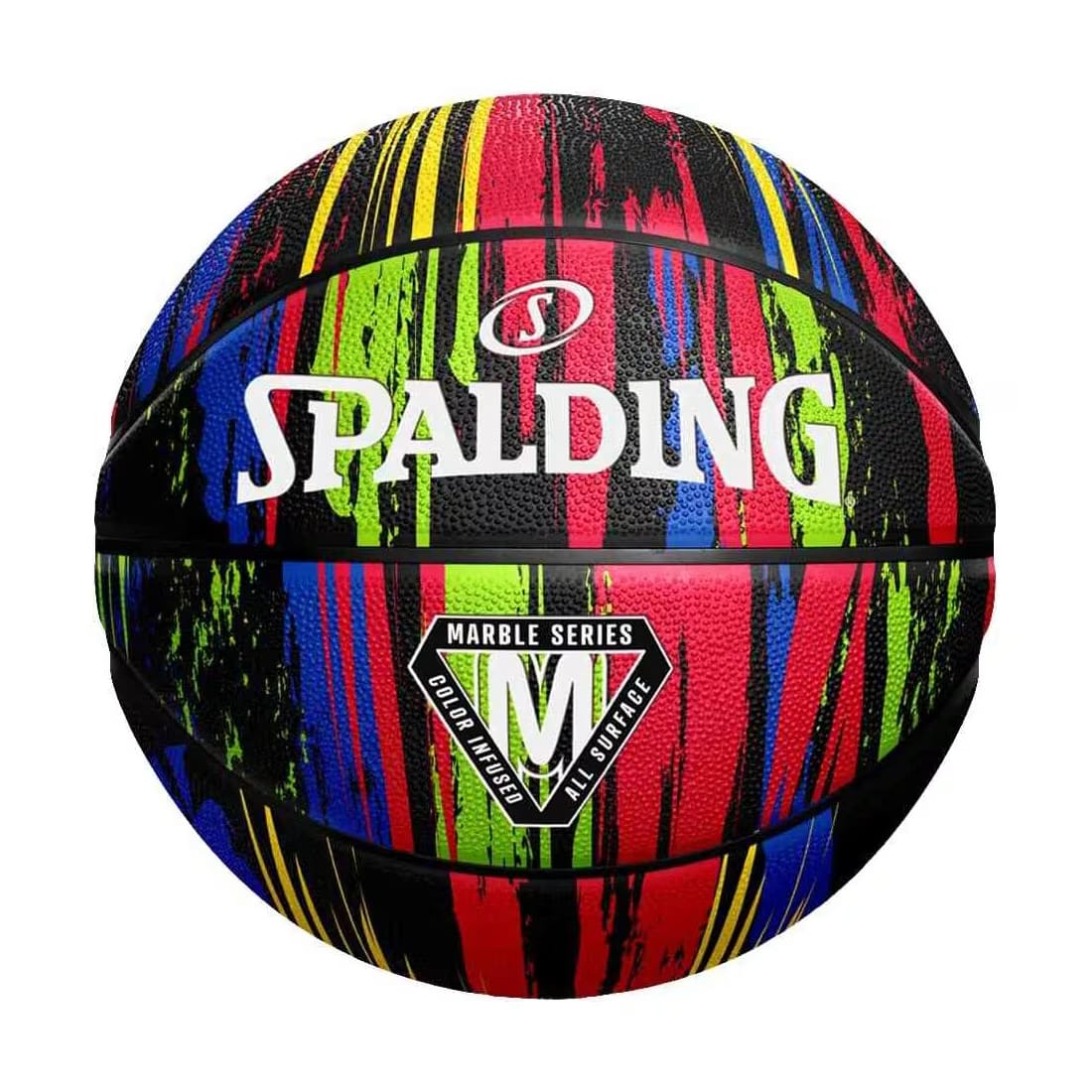 Marble Series Ruber Basketball Black Rnbw Size 7