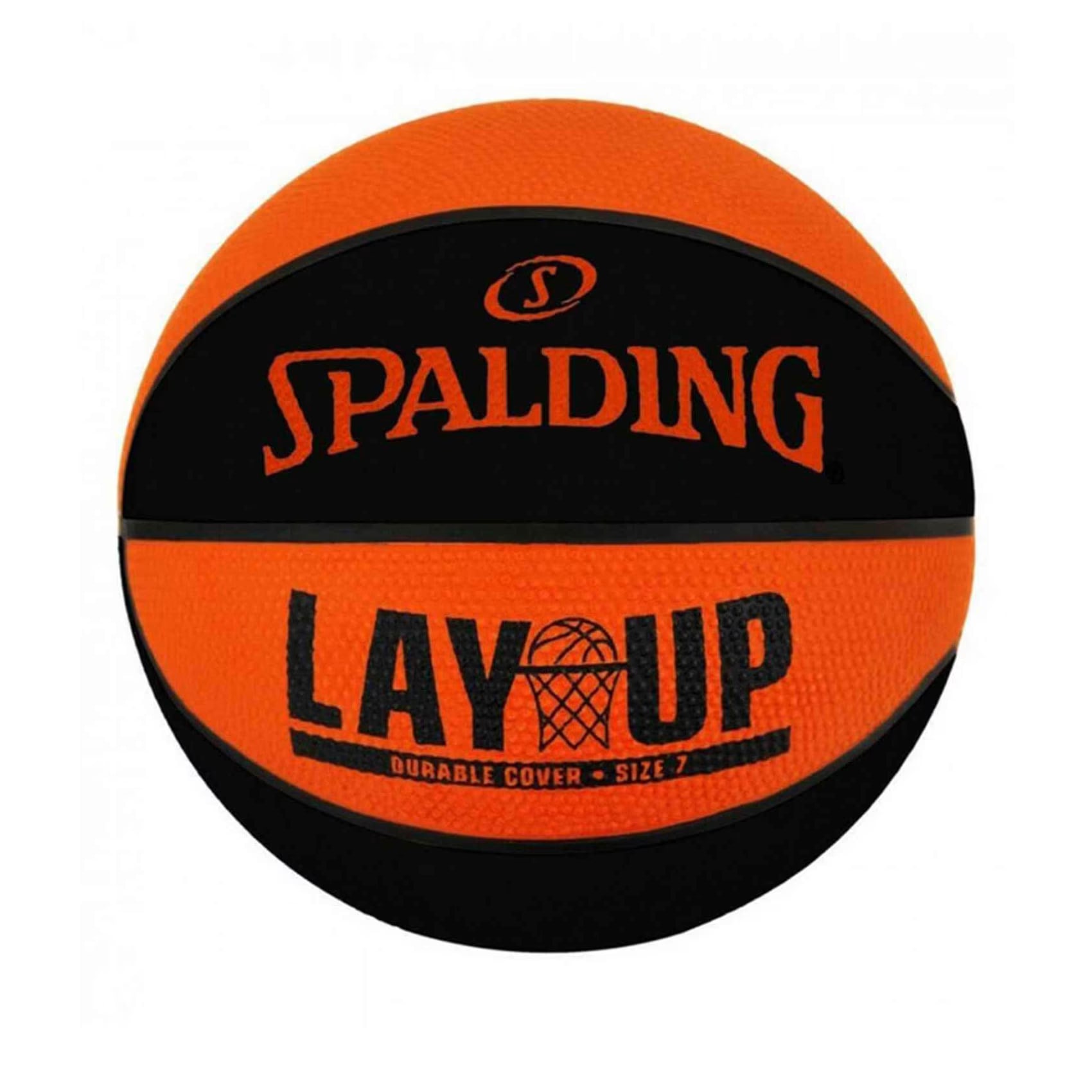 Layup Orange Black Rubber Basketball Size 7