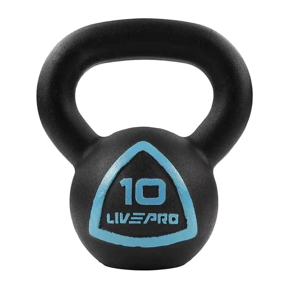 LivePro Cast Iron Kettlebell, 10 Kg