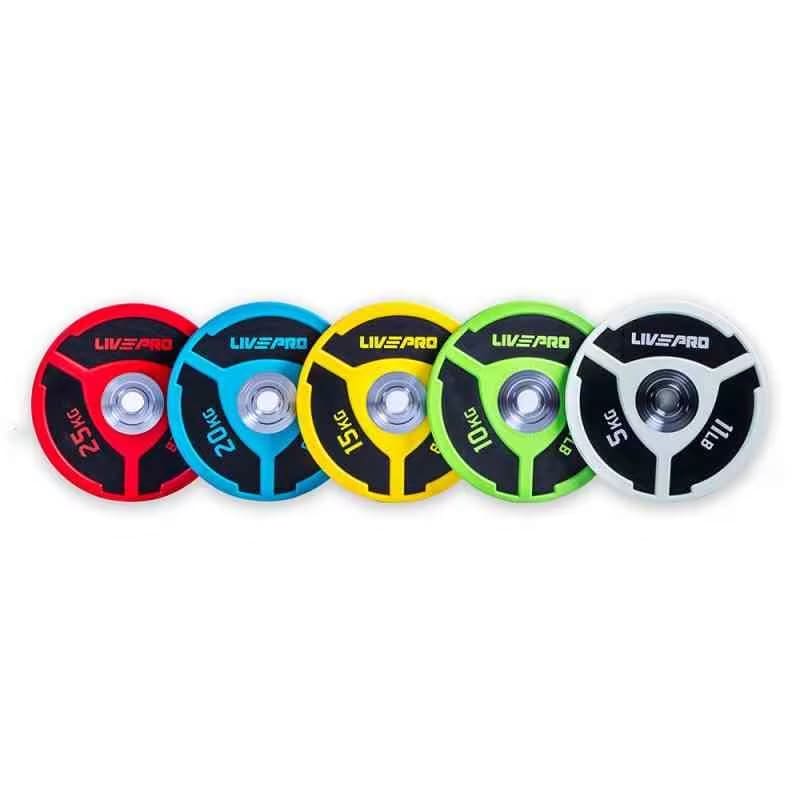 Livepro Urethane Double Coloured Elite Bumper Plate 25 Kg