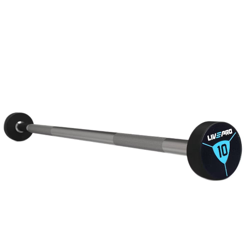 Livepro Urethane Fixed barbell Straight 10 Kg to 30 Kg (5 Piece)