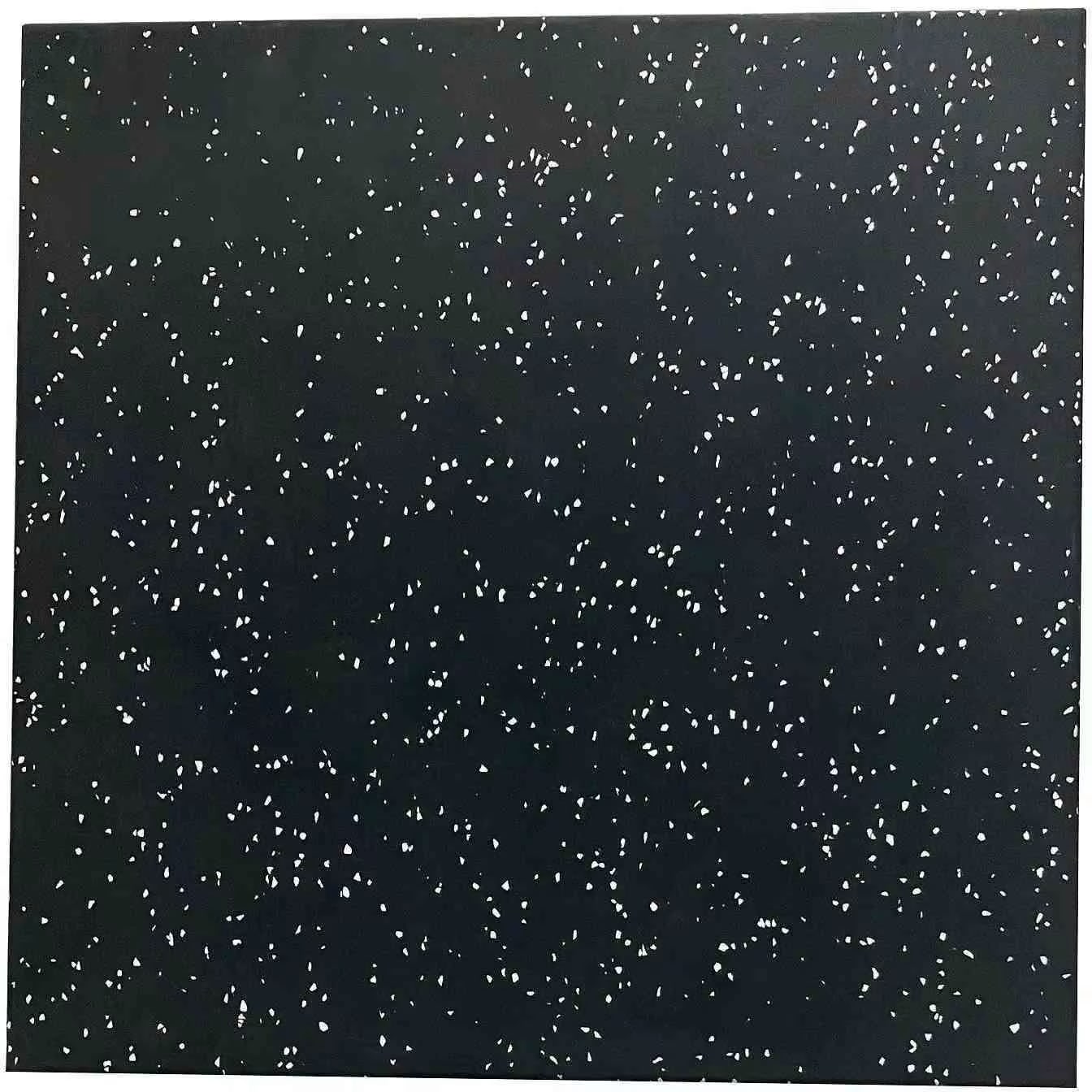 ErgoFloor ErgoTile Quad C4 Black Tiles | Top sheet Speckled Grey | 6.5% EPDM