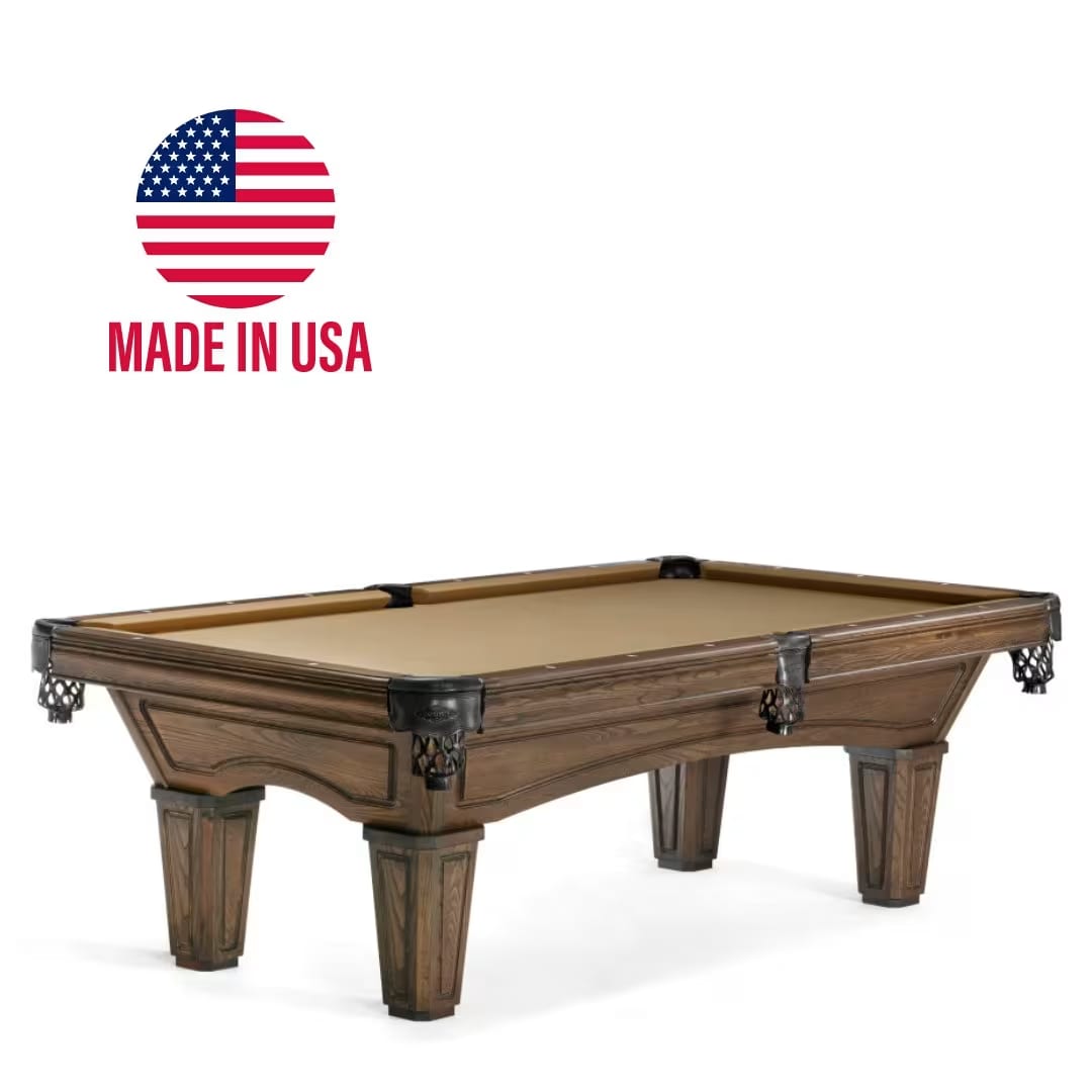 Brunswick Glenwood With Tapered Leg Pool Table, 8-Feet