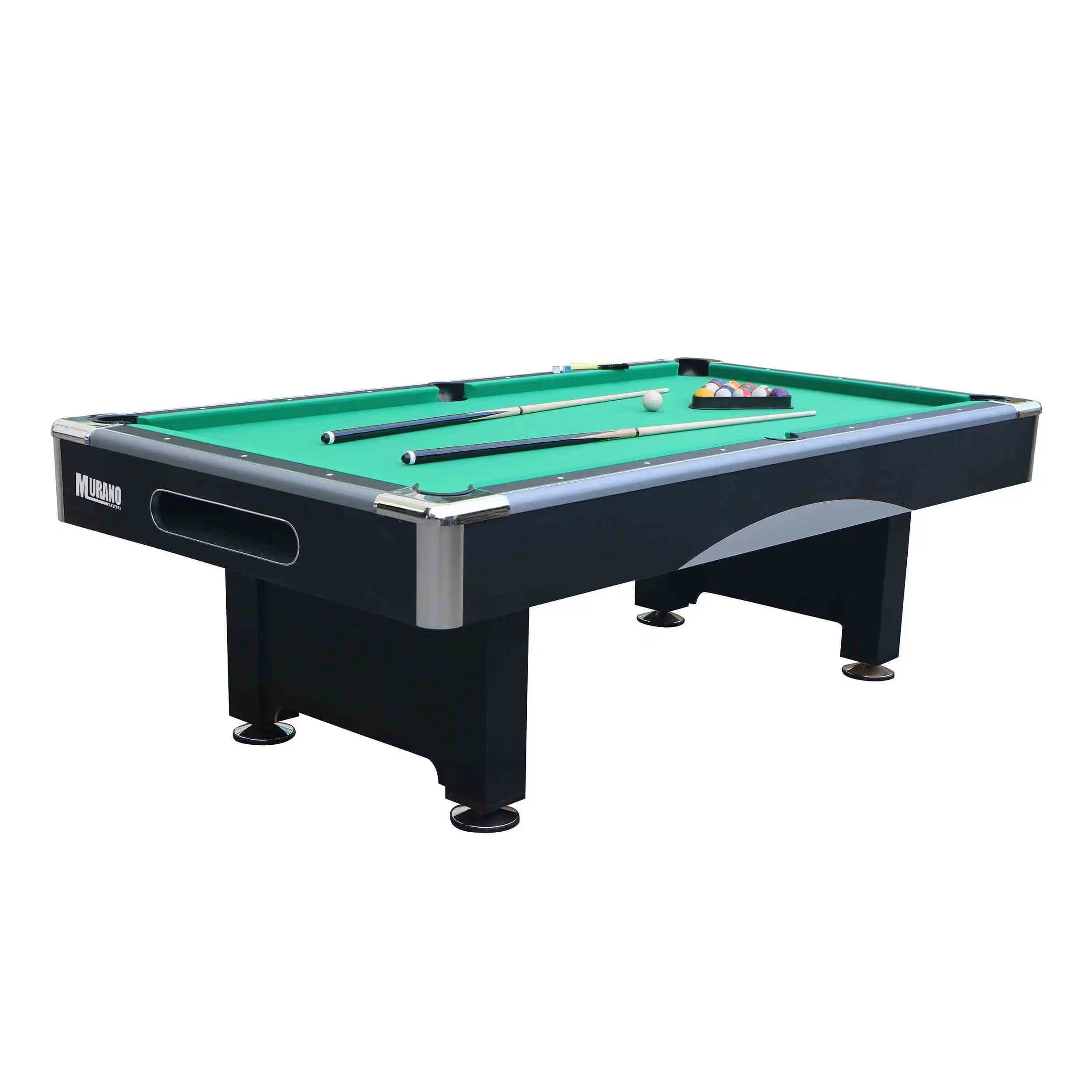 Murano Wooden Pool/Billiard Table, Green, 9 Feet