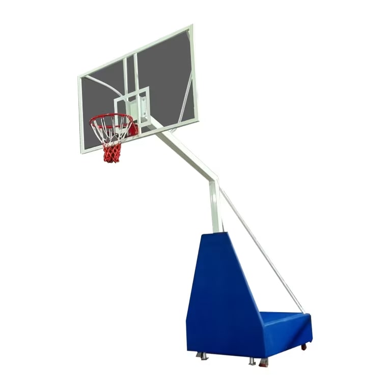 Murano Basketball Post With Movable Type Base With Protection Pad 2 Piece
