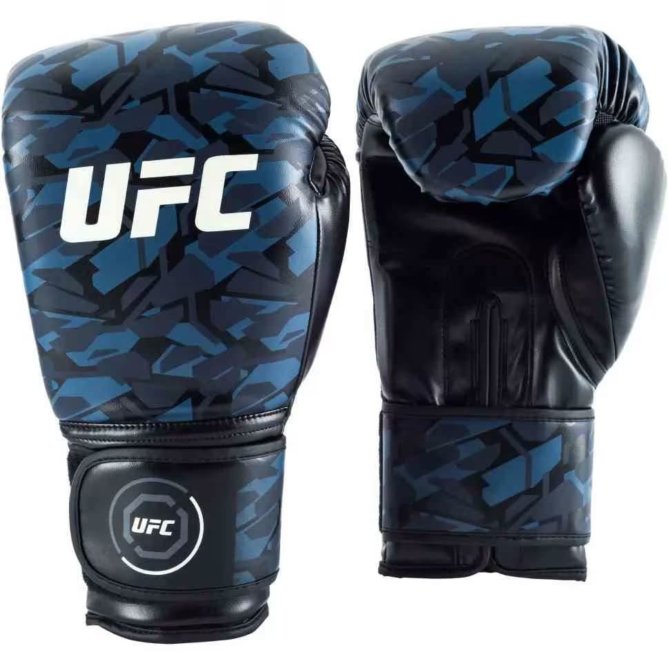 UFC Octagon Camo Boxing Gloves, Black, 16 Oz