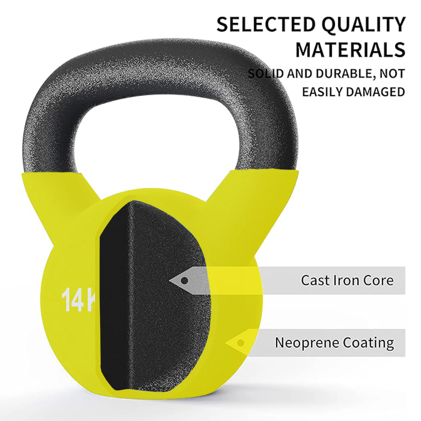 Therapy Fitness Neoprene Kettlebell - 14 KG