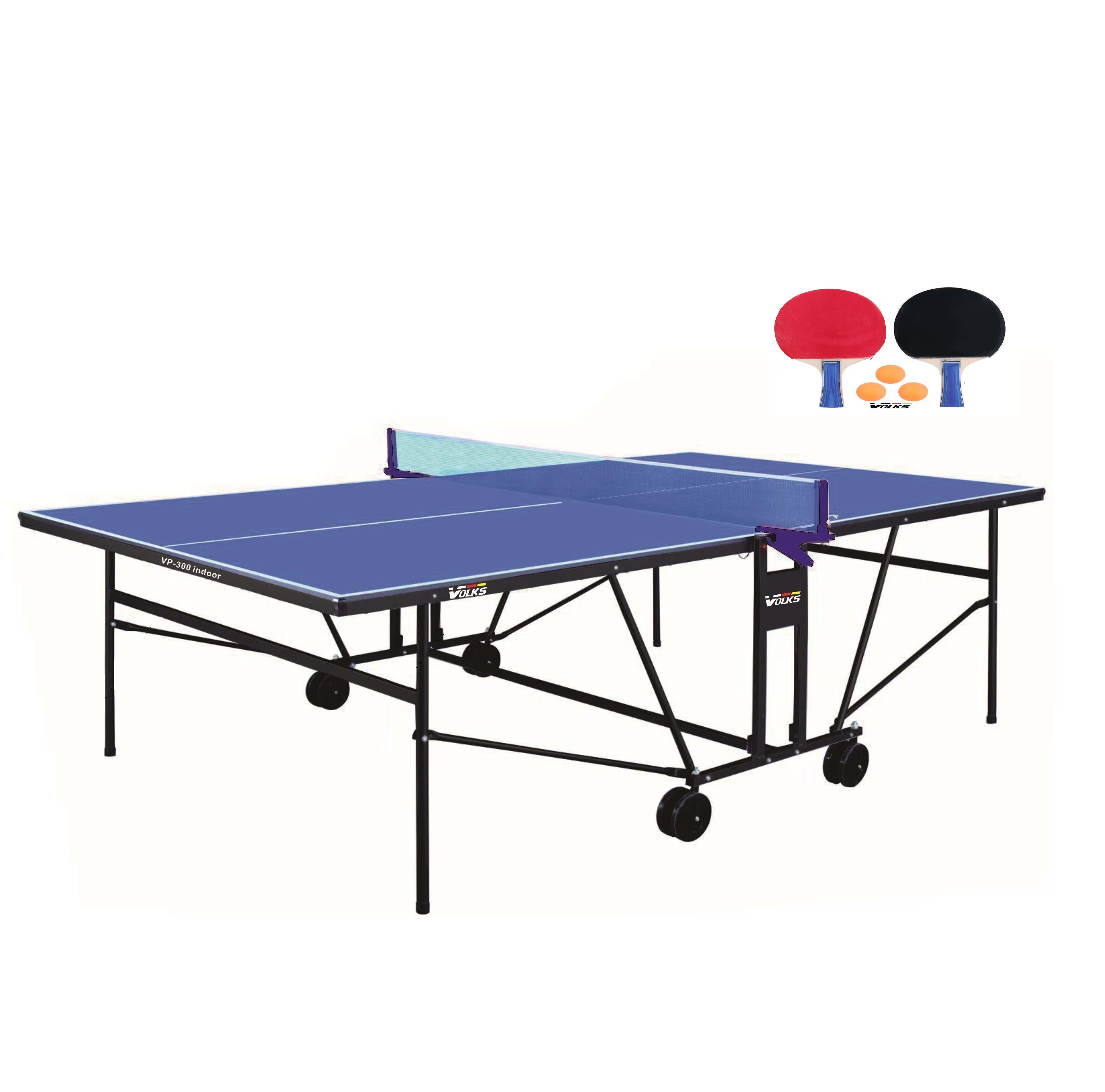 Volksgym TT Table Indoor (15mm) with 2 racket + 3 Balls VP-300
