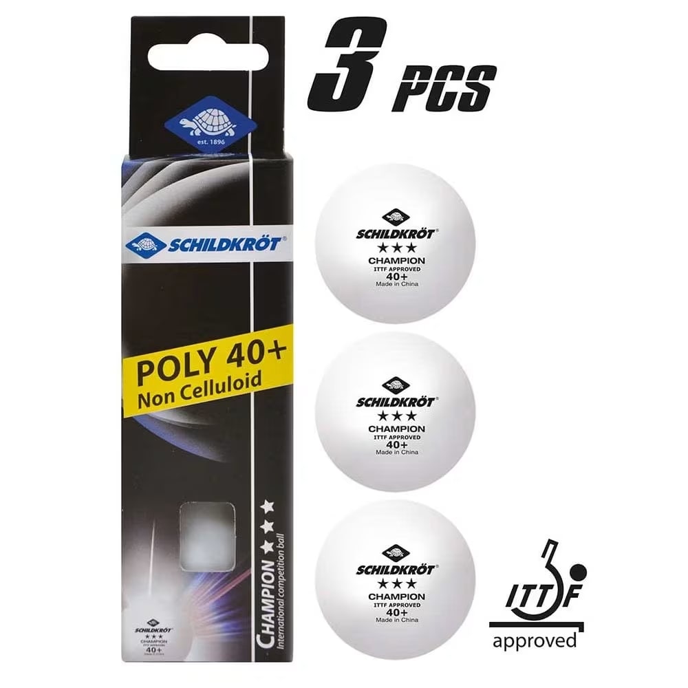 Donic Table Tennis Ball 3-Stern Champion Ittf Poly40+Ball 608540 (1X3)