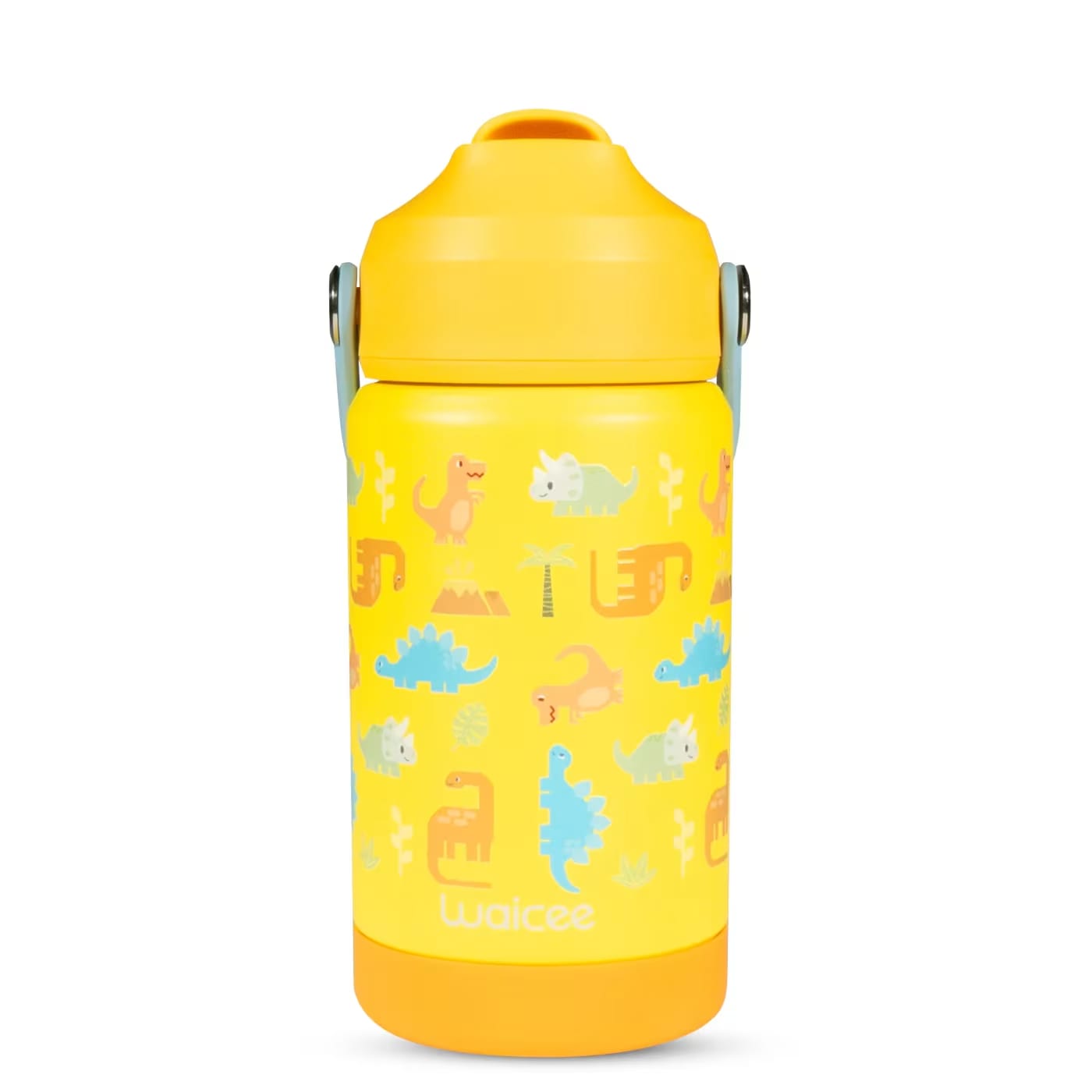 WAICEE Beige Dinosaur 2.0 Water Bottle with Handle - 12Oz/350ml