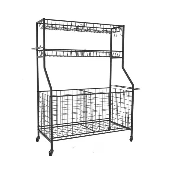 Dawson Sports Multipurpose Sports Rack with Wheels (91cm x 42cm x 117cm)
