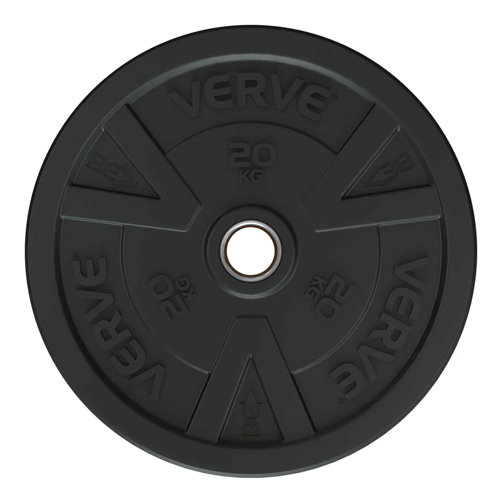  VERVE BLACK RUBBER  BUMPER PLATE 20KG IR91030B 