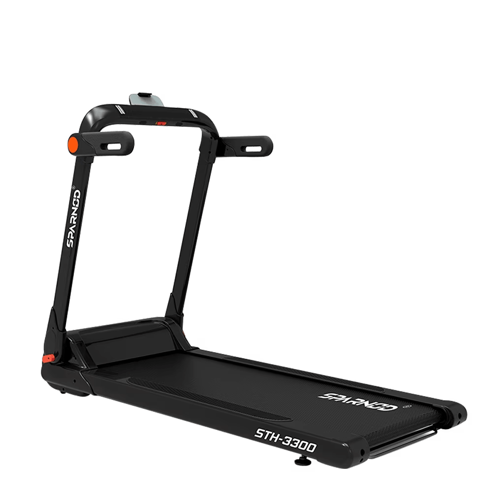 Sparnod Fitness STH-3300 (2.75 HP DC Motor) LED display, 100% Pre Install, foldable treadmill
