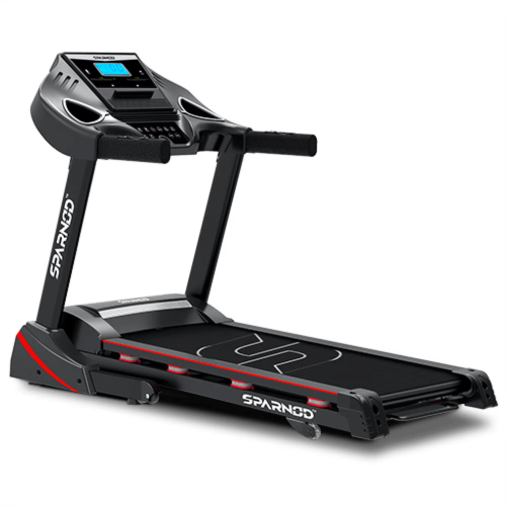 Sparnod Fitness STH-3400 (2 HP DC Motor) foldable Sturdy treadmill with shock absorption