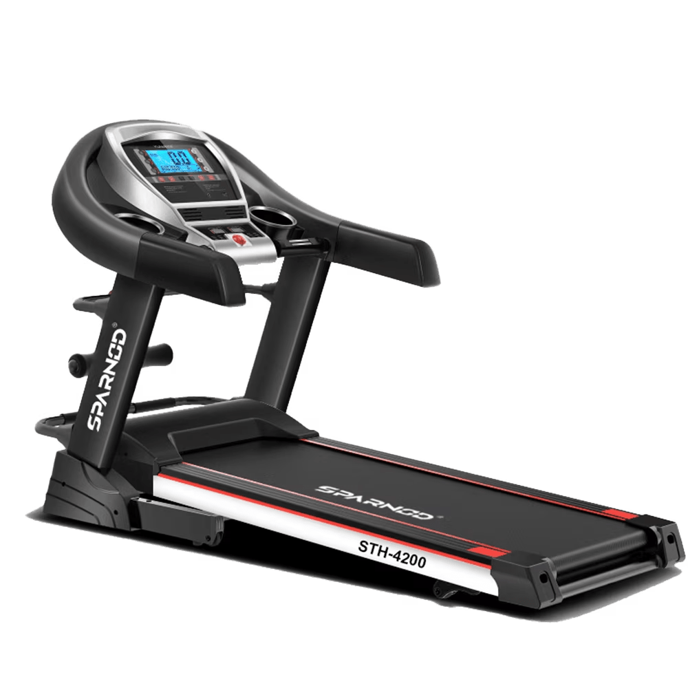 Sparnod Fitness STH-4200 (2.25 HP DC Motor) multi-function with Semi Auto Lubrication Treadmill
