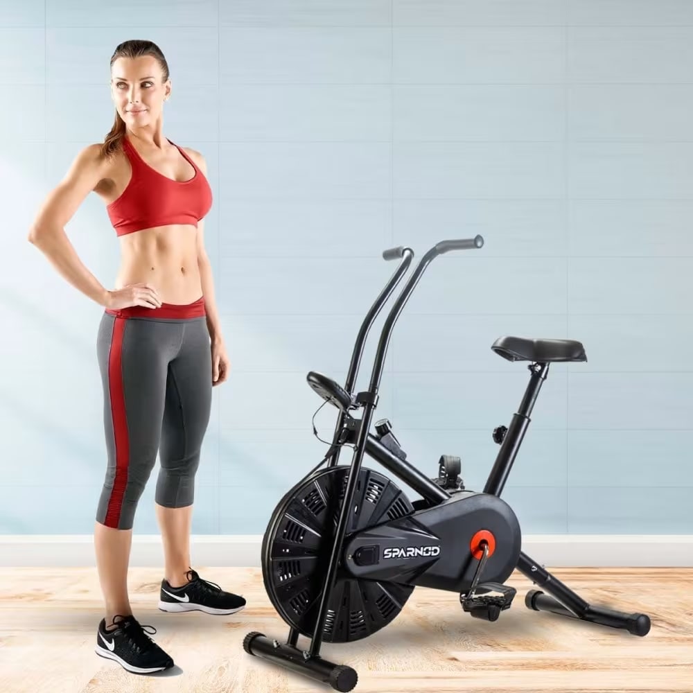 SAB-04_R Upright Air Bike Exercise Cycle for Home Gym