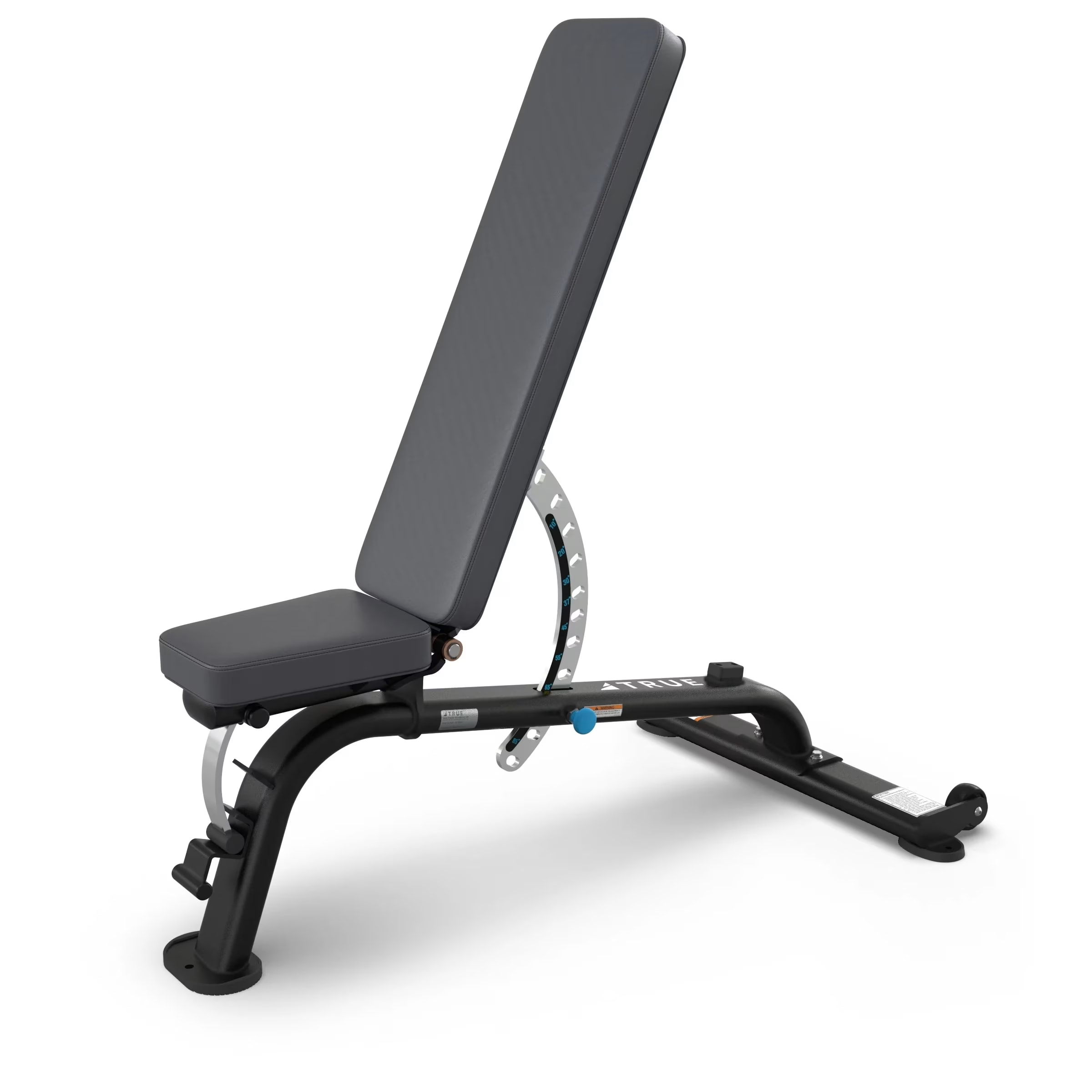 True Fitness Flat Incline Decline Adjustable Bench Charcoal XFW7500-19