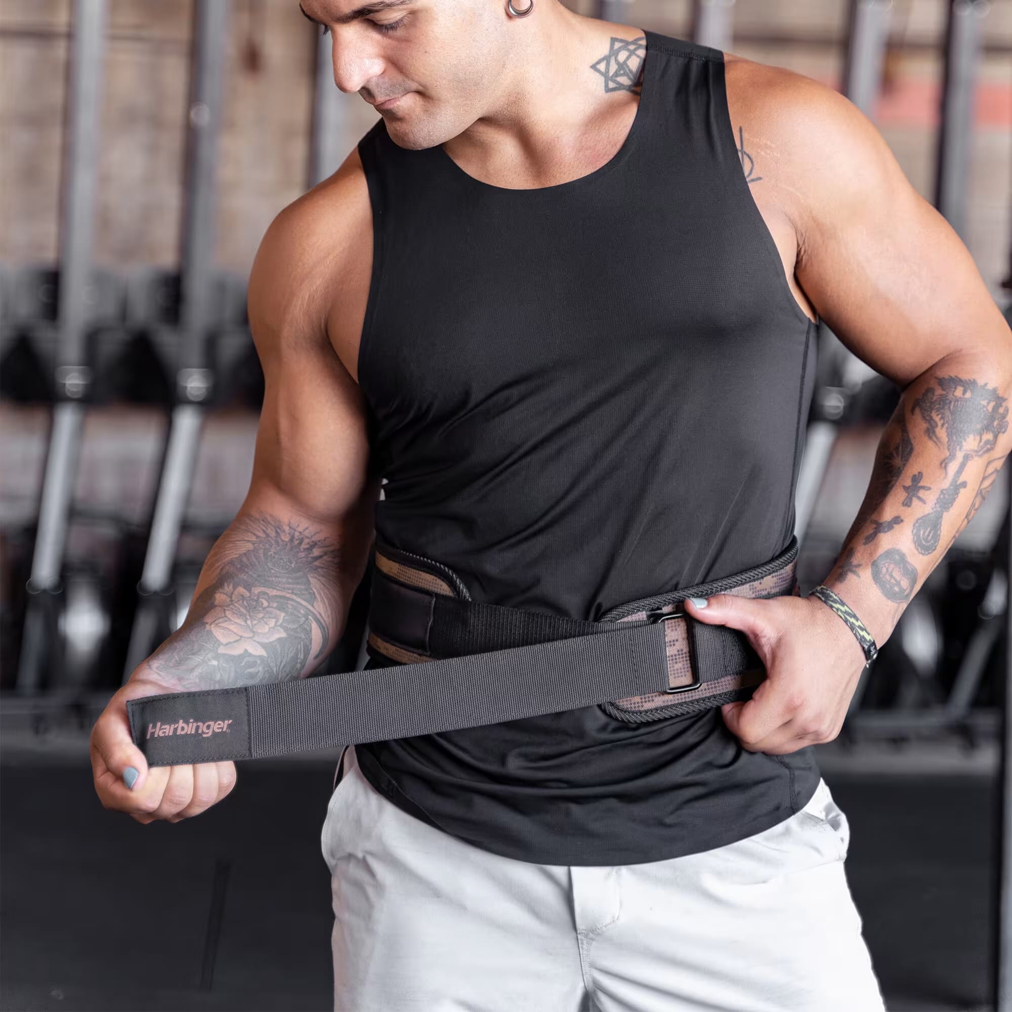 Harbinger 4.5In Foam Core Belt Tan Camo L