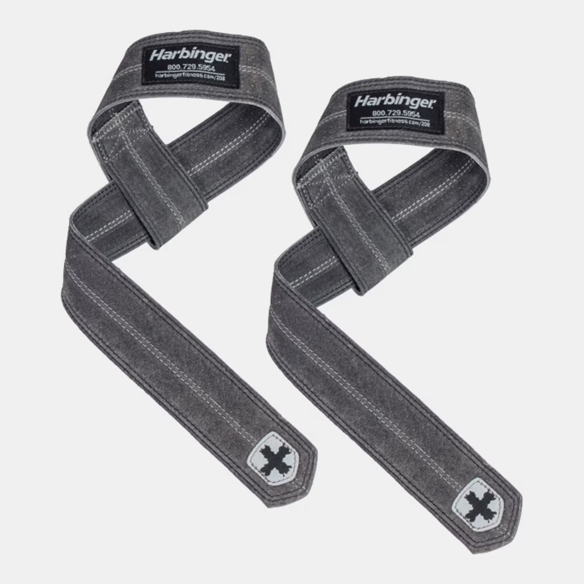 Harbinger Leather Lifting Straps Black