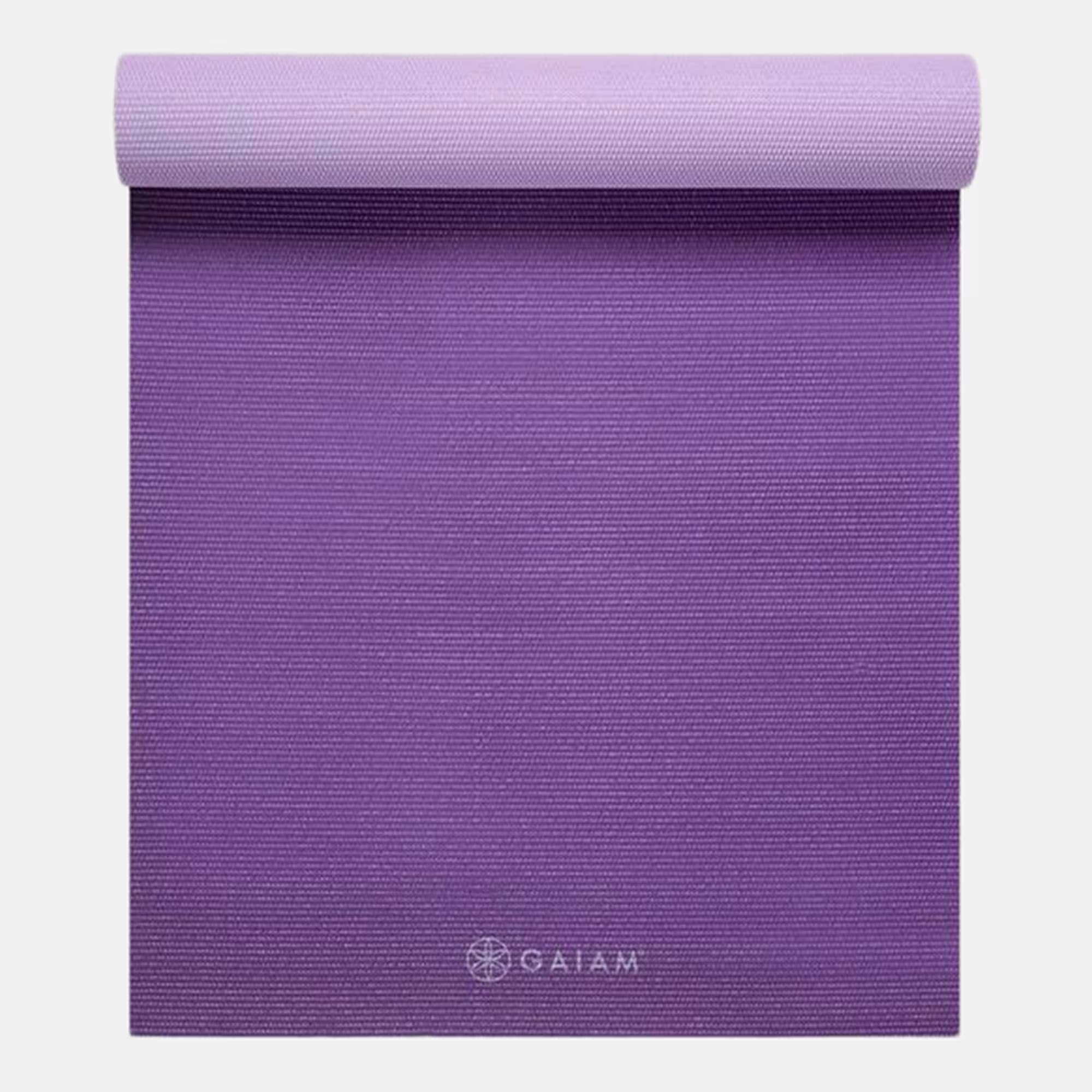 Gaiam 6mm Premium Plum Jam 2-Color Yoga Mat