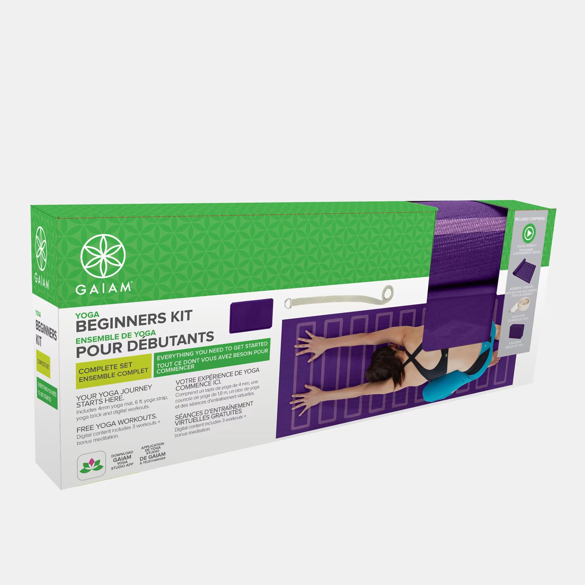 Gaiam Yoga Beginners Kit Purple