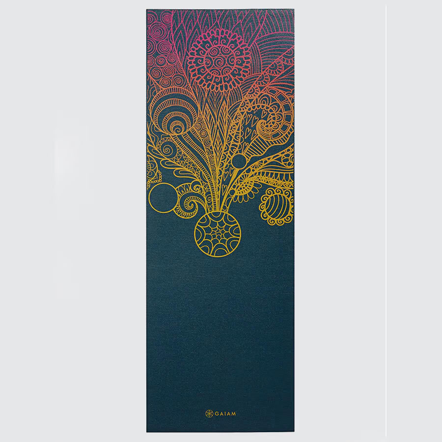 Gaiam Vivid Zest Yoga Mat 4mm Classic Printed