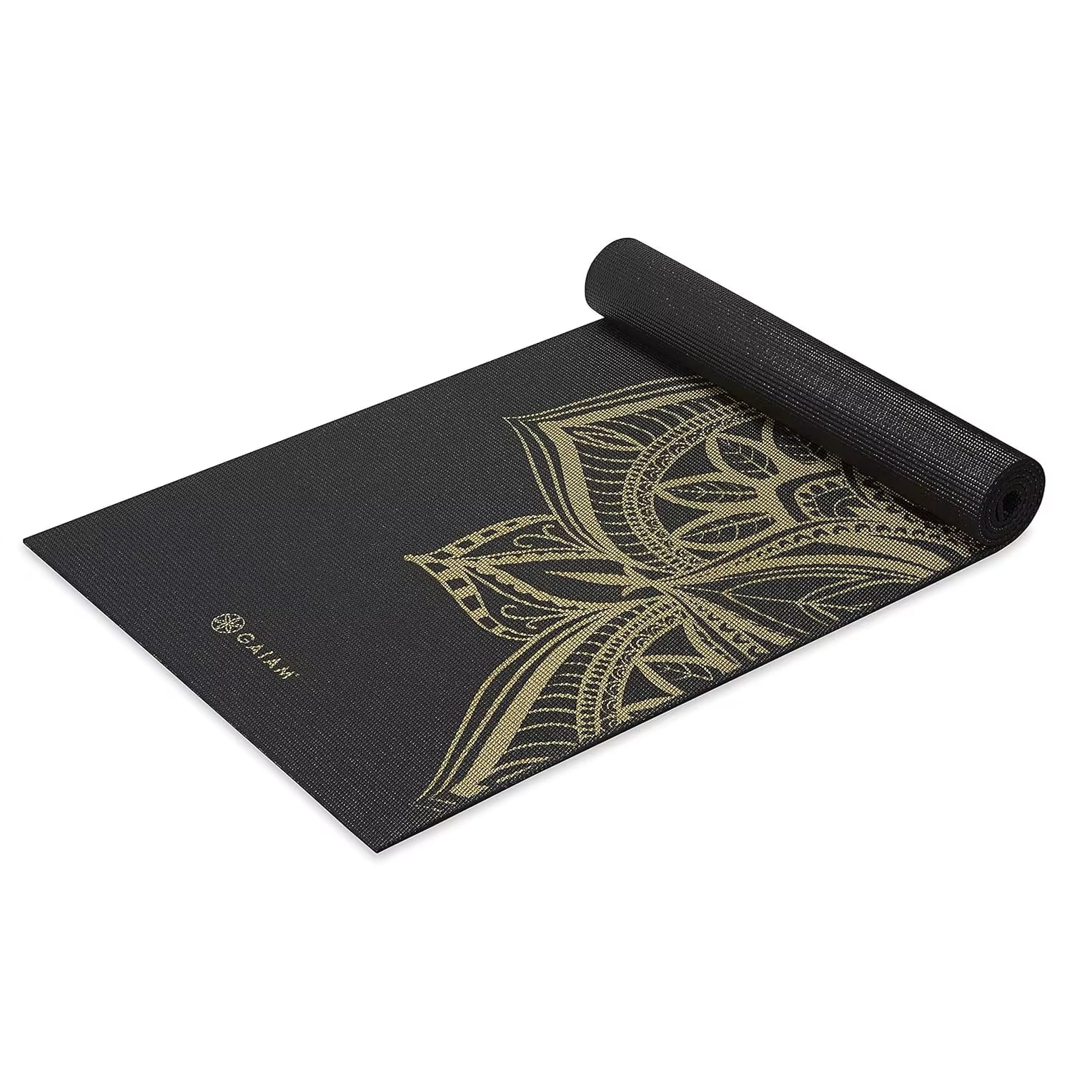 Gaiam Bronze Medallion Yoga Mat 6mm Premium Metallic