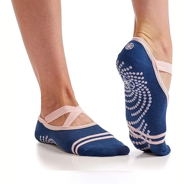 Gaiam Grippy Yoga Barre Socks Indigo