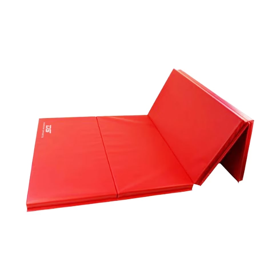 Dawson Sports Gymnastic Folding Mat with Velcro (122 x 244 x 5cm) - Red