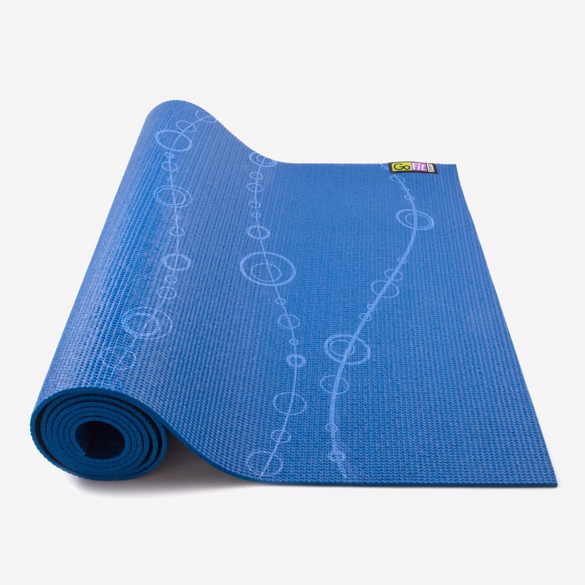 GoFit Pattern Yoga Mat - Ocean Bubbles - Blue
