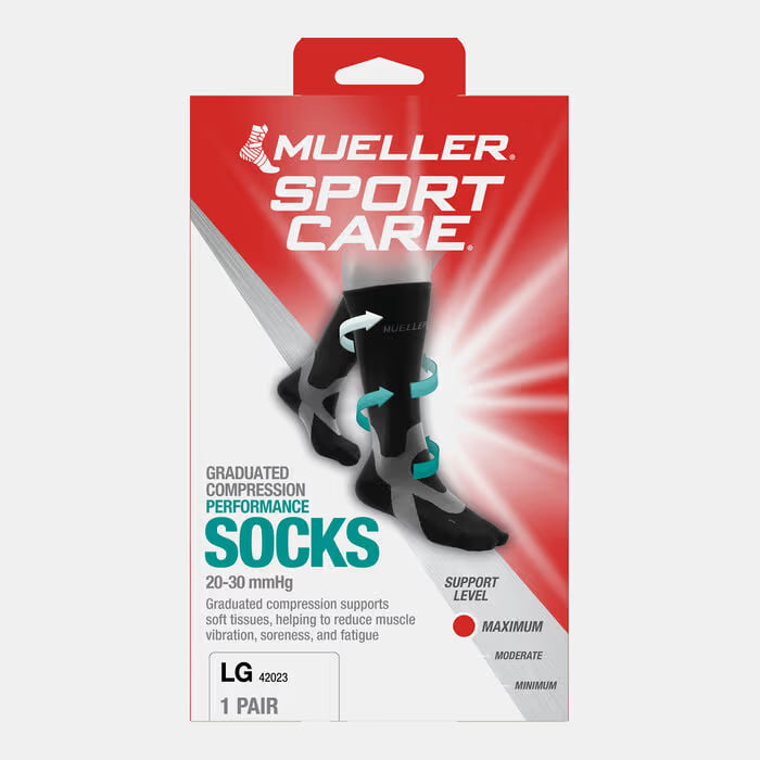 Mueller Graduated Compression Performance Socks LG