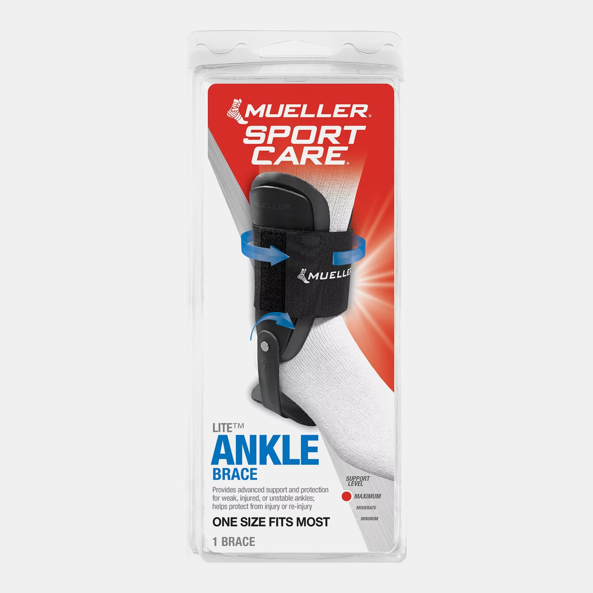 Mueller Lite Ankle Brace Black One Size 