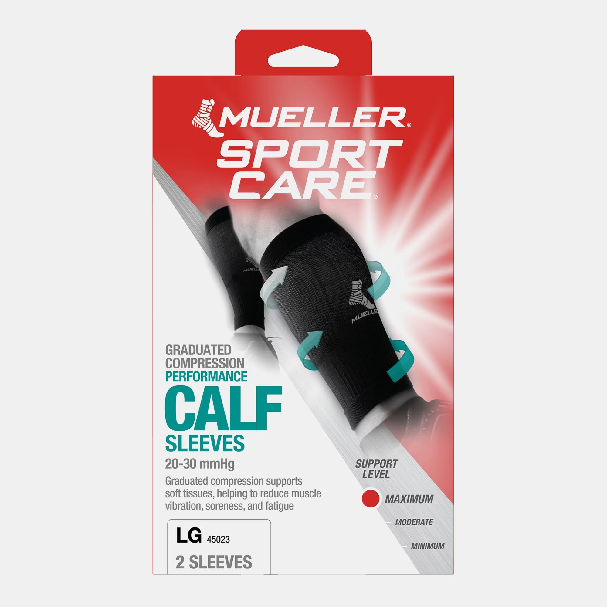 Mueller Graduated Compression Calf Sleeve Black LG