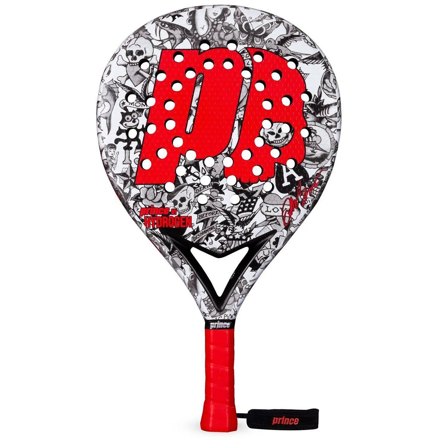 Prince Hydrogen Padel Racquet Rocket Tattoo | White