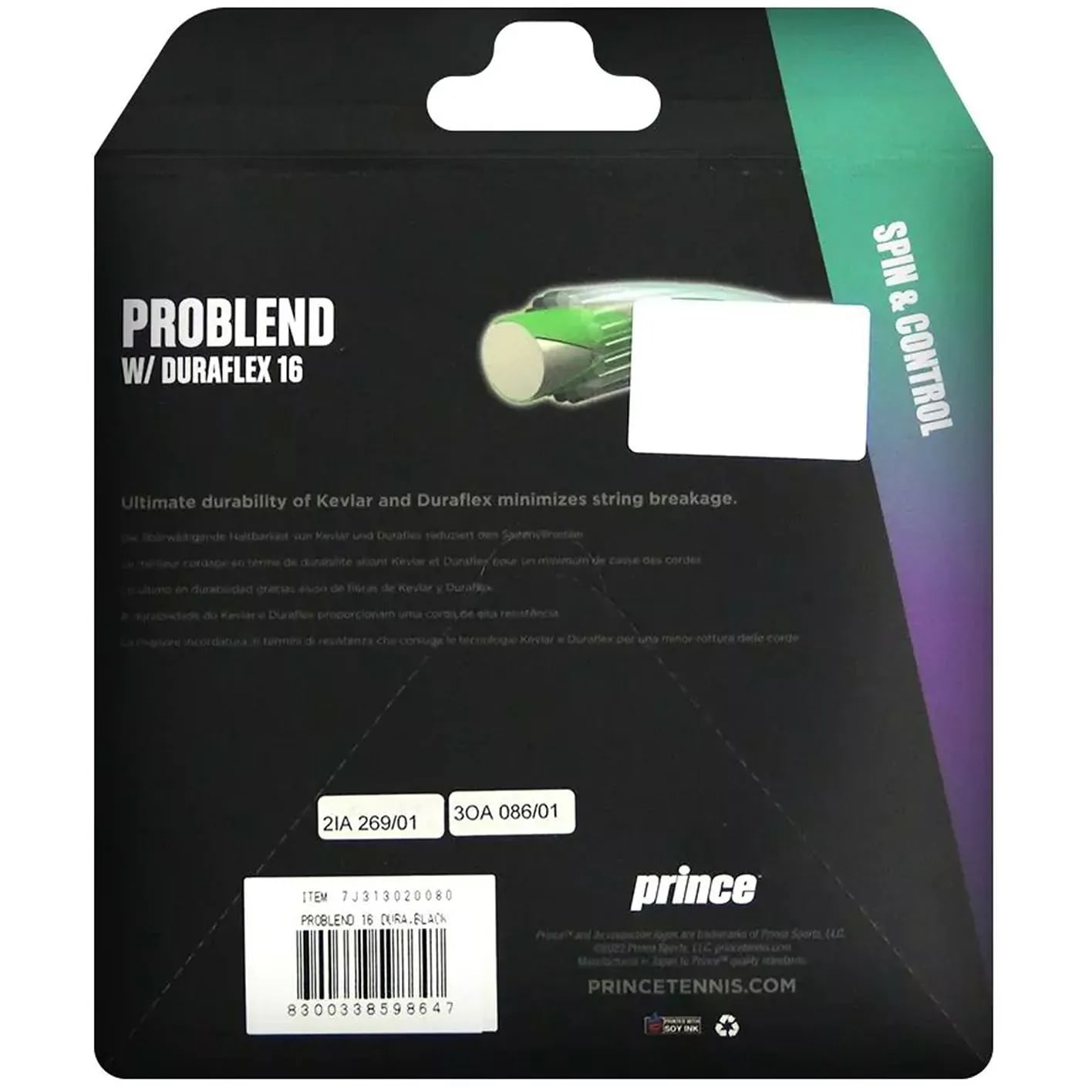 Prince Tennis String Synthetic Gut With Duraflex 16
