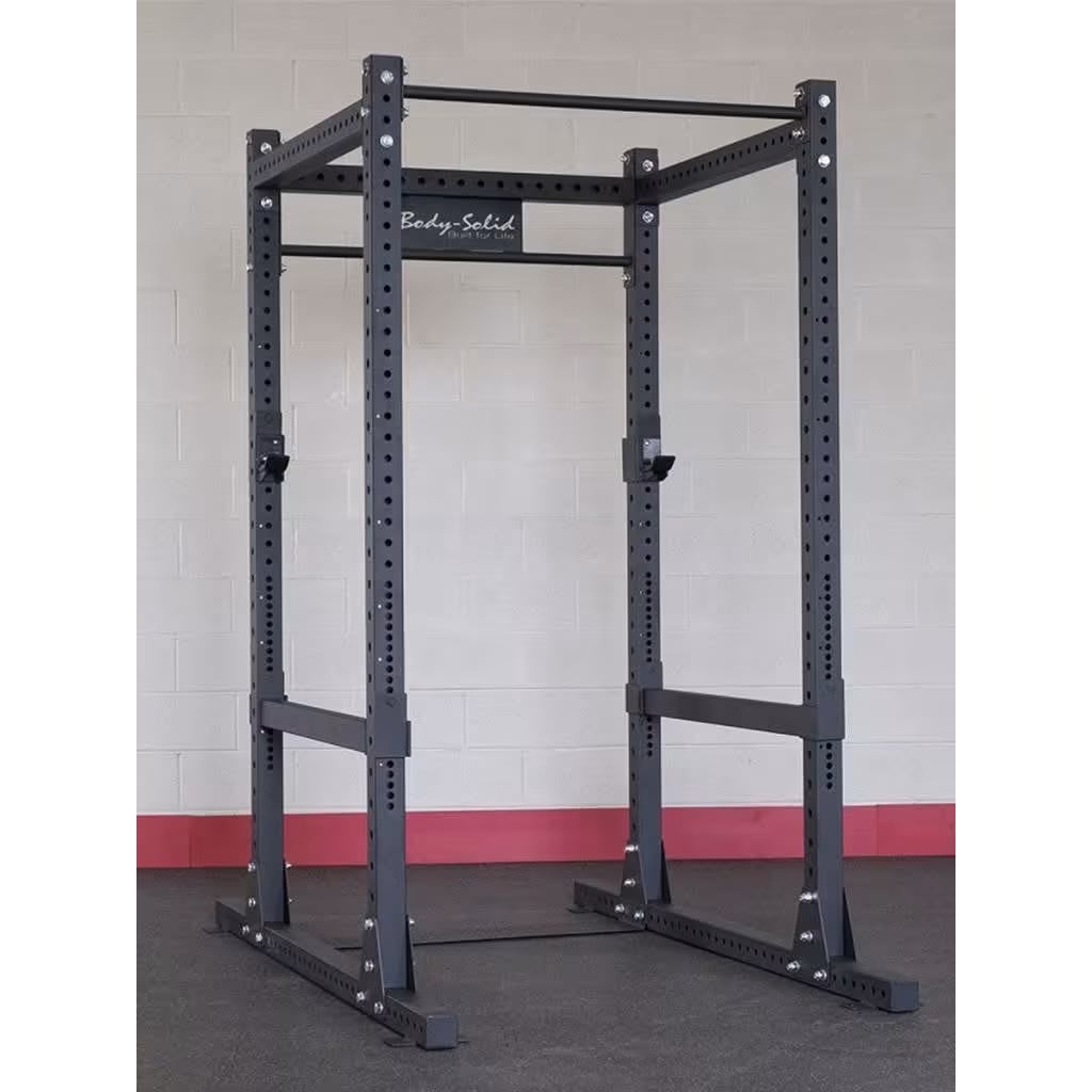 Body Solid Base Power Rack Cage Double Power Rack Pkg W/Back SPR1000DBBACK