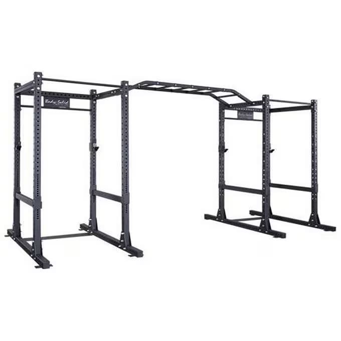 Body Solid Base Power Rack Cage Double Power Rack Pkg W/Back SPR1000DBBACK