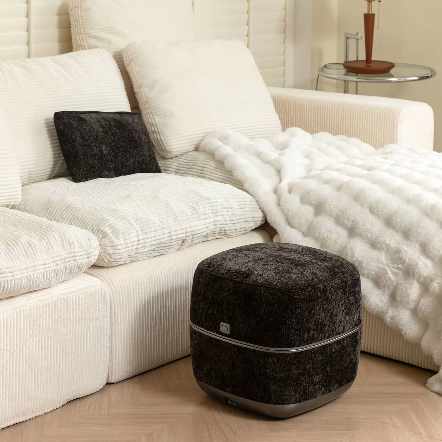 Nourest 3-in-1 Comfort F1 Foot Massager + Ottoman, Black