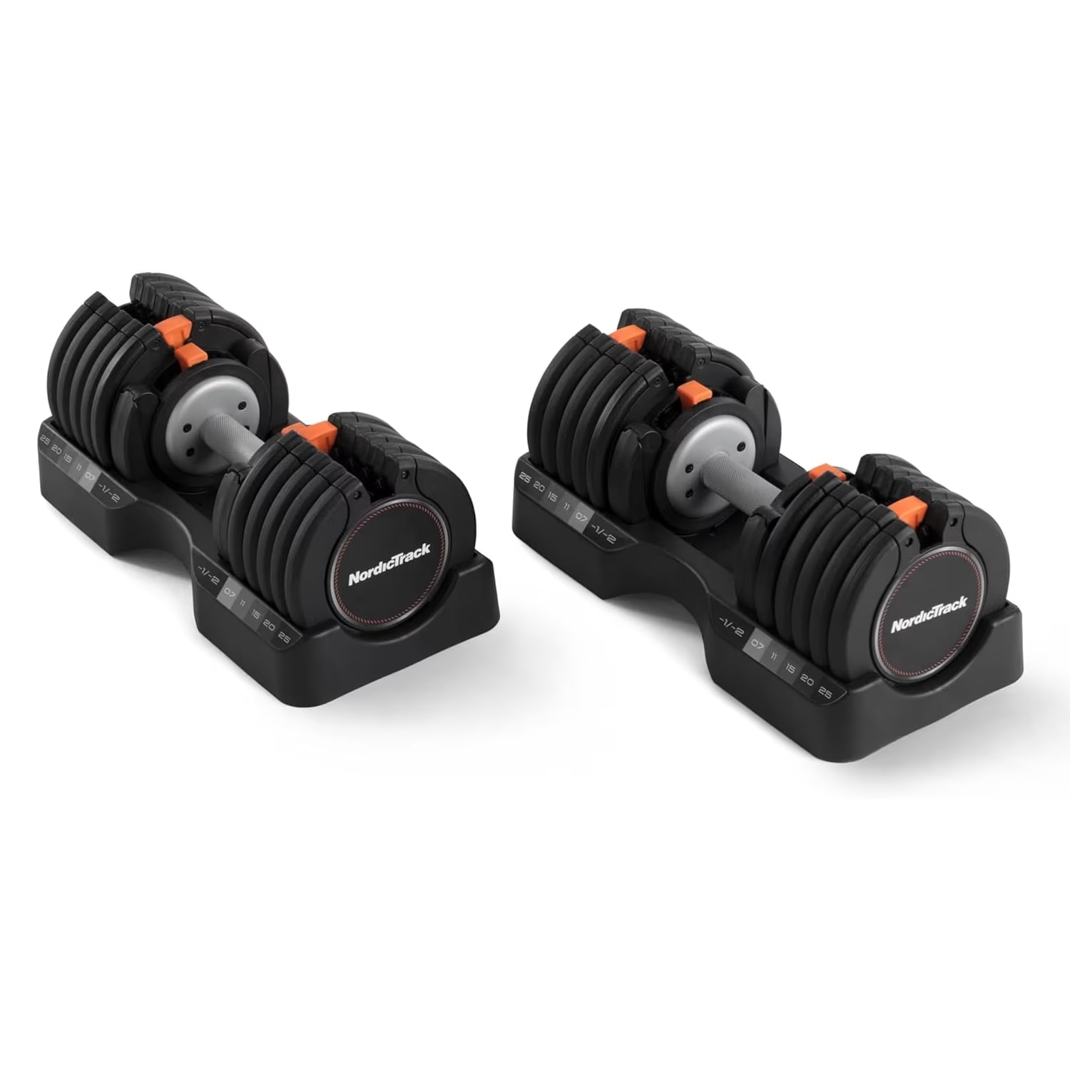 NordicTrack 25kg Select Dumbbell Set with 15 Weight Levels & Quick-Adjust System
