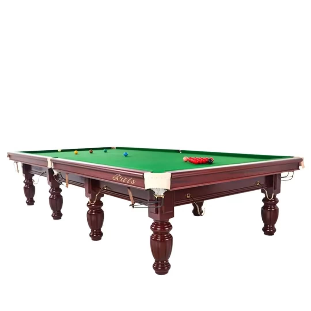 Rais Professional Snooker Table 12 feet Steel Cushion/ Mahogany